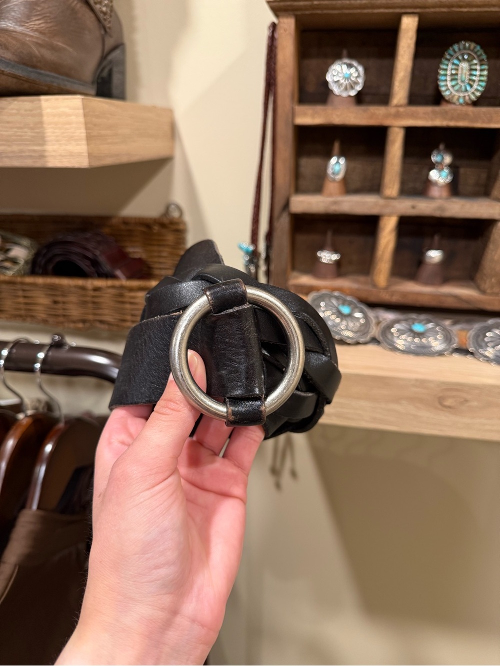 Fossil Leather Braided Belt